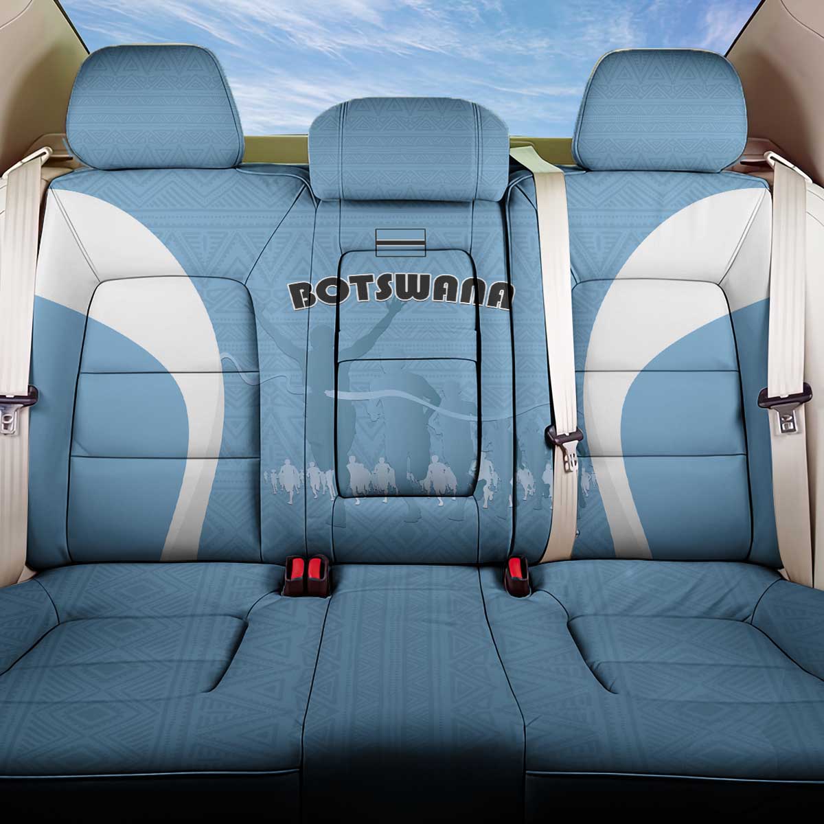 Botswana Athletics Back Car Seat Cover Go Champions Go - Wonder Print Shop
