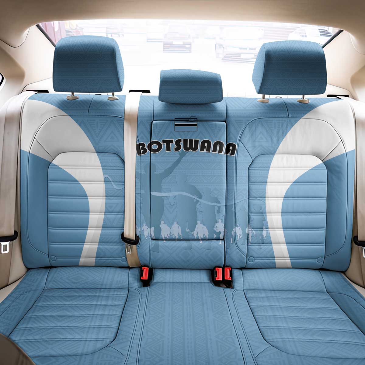 Botswana Athletics Back Car Seat Cover Go Champions Go - Wonder Print Shop