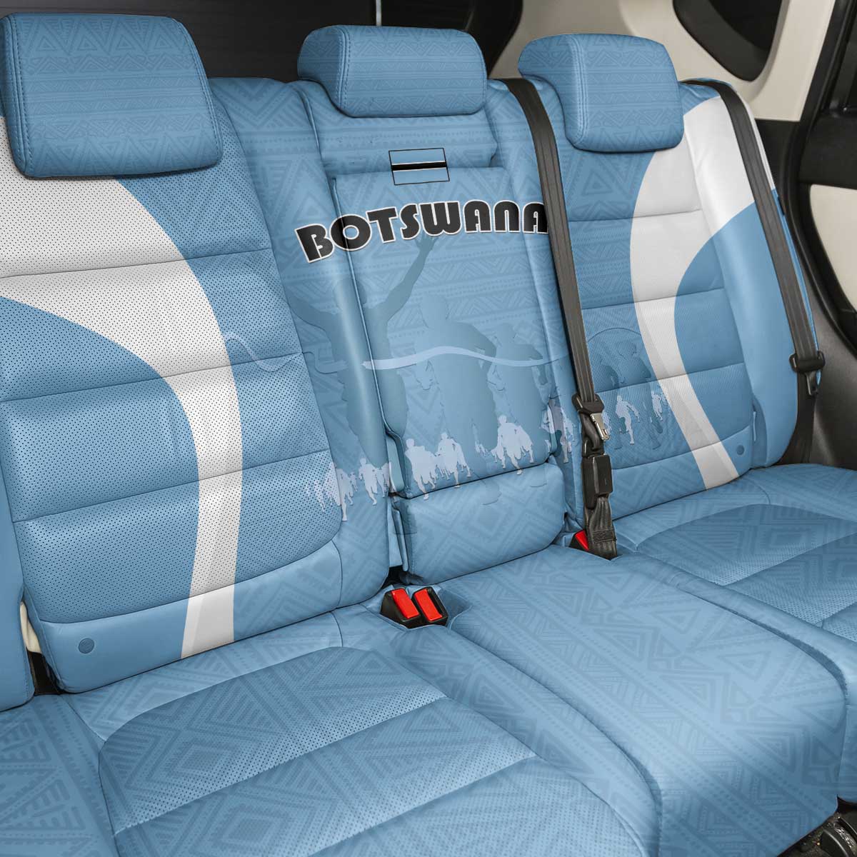 Botswana Athletics Back Car Seat Cover Go Champions Go - Wonder Print Shop