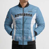 Personalized Botswana Athletics Bomber Puffer Jacket Go Champions Go - Wonder Print Shop