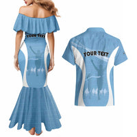 Personalized Botswana Athletics Couples Matching Mermaid Dress and Hawaiian Shirt Go Champions Go - Wonder Print Shop