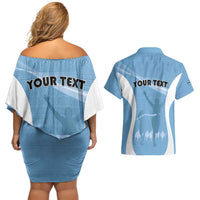 Personalized Botswana Athletics Couples Matching Off Shoulder Short Dress and Hawaiian Shirt Go Champions Go - Wonder Print Shop