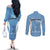 Personalized Botswana Athletics Couples Matching Off The Shoulder Long Sleeve Dress and Long Sleeve Button Shirt Go Champions Go - Wonder Print Shop