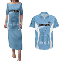Personalized Botswana Athletics Couples Matching Puletasi and Hawaiian Shirt Go Champions Go - Wonder Print Shop