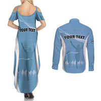 Personalized Botswana Athletics Couples Matching Summer Maxi Dress and Long Sleeve Button Shirt Go Champions Go - Wonder Print Shop