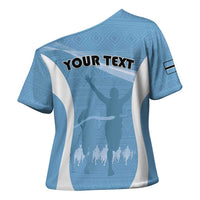 Personalized Botswana Athletics Cross Shoulder Shirt Go Champions Go - Wonder Print Shop