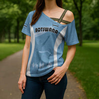 Personalized Botswana Athletics Cross Shoulder Shirt Go Champions Go - Wonder Print Shop