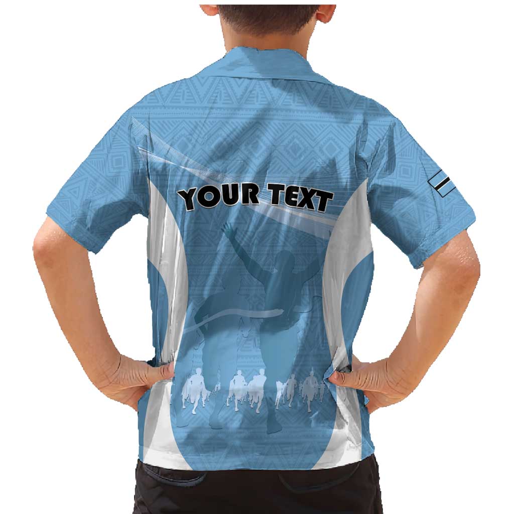 Personalized Botswana Athletics Family Matching Mermaid Dress and Hawaiian Shirt Go Champions Go - Wonder Print Shop