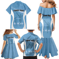 Personalized Botswana Athletics Family Matching Mermaid Dress and Hawaiian Shirt Go Champions Go - Wonder Print Shop
