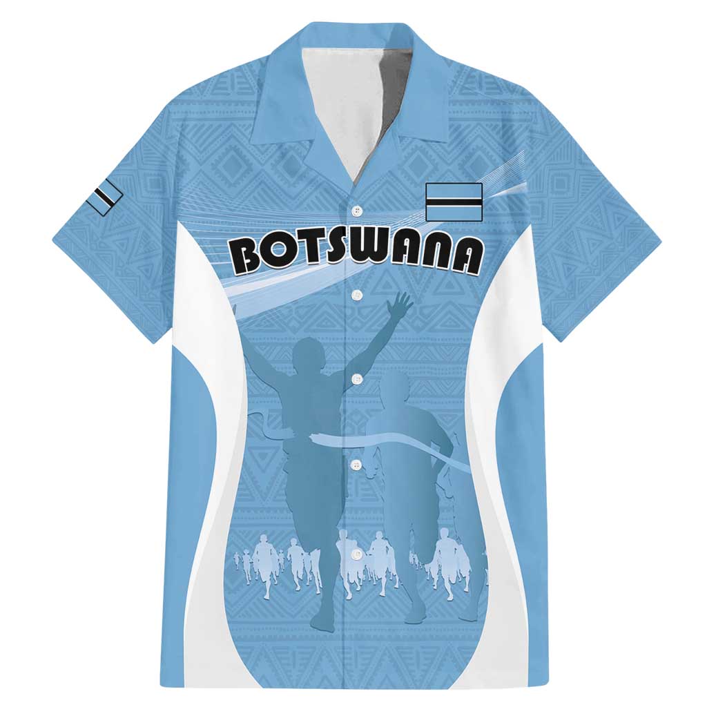 Personalized Botswana Athletics Family Matching Mermaid Dress and Hawaiian Shirt Go Champions Go - Wonder Print Shop
