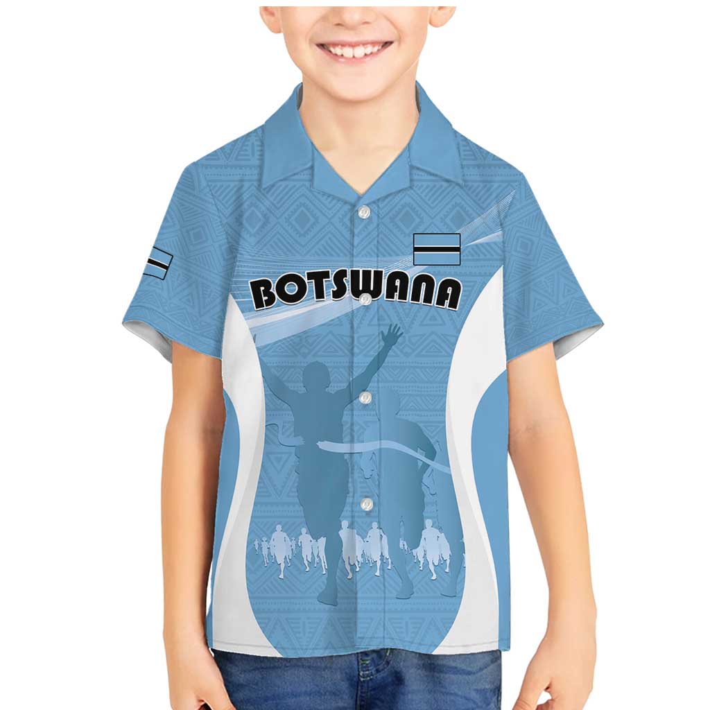 Personalized Botswana Athletics Family Matching Mermaid Dress and Hawaiian Shirt Go Champions Go - Wonder Print Shop