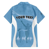 Personalized Botswana Athletics Family Matching Off The Shoulder Long Sleeve Dress and Hawaiian Shirt Go Champions Go - Wonder Print Shop