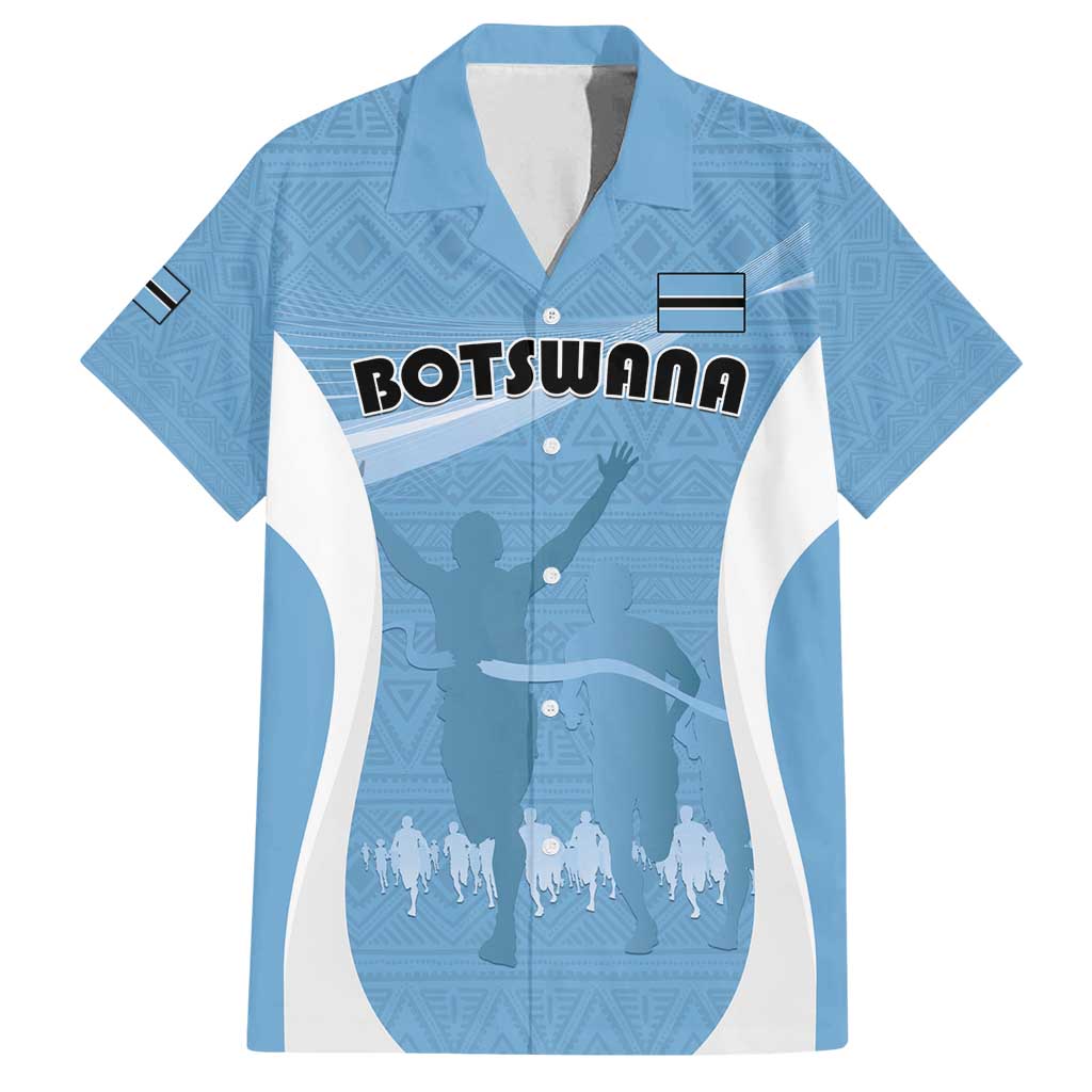 Personalized Botswana Athletics Family Matching Off Shoulder Maxi Dress and Hawaiian Shirt Go Champions Go - Wonder Print Shop