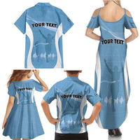 Personalized Botswana Athletics Family Matching Summer Maxi Dress and Hawaiian Shirt Go Champions Go - Wonder Print Shop