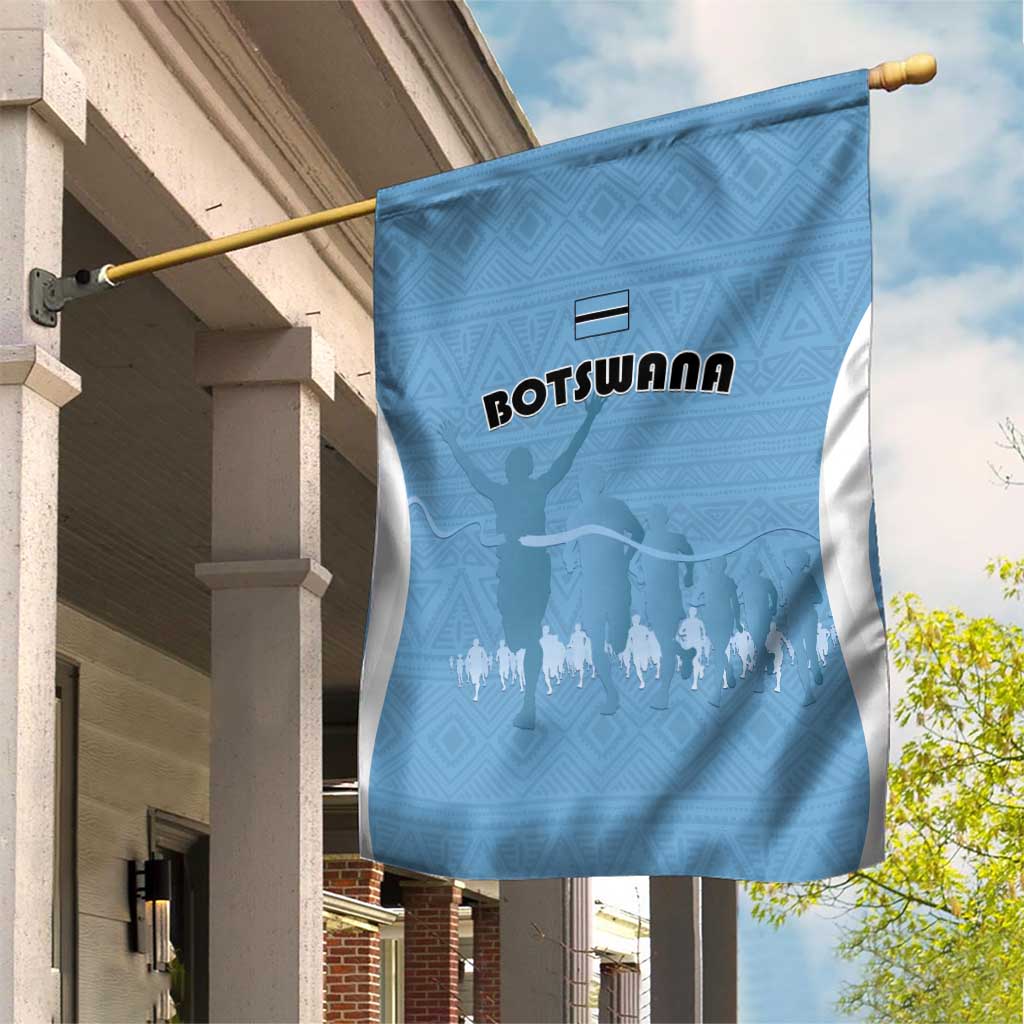 Botswana Athletics Garden Flag Go Champions Go - Wonder Print Shop