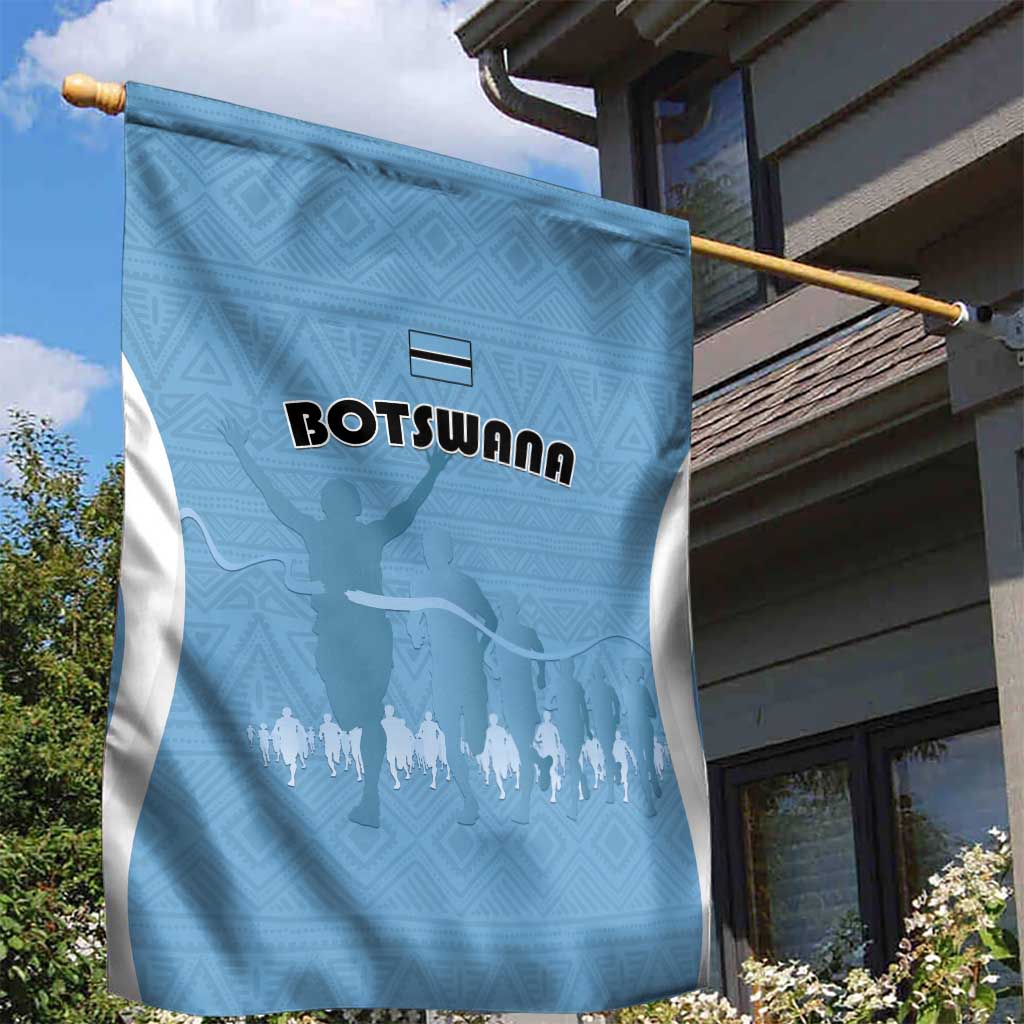 Botswana Athletics Garden Flag Go Champions Go - Wonder Print Shop