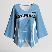 Personalized Botswana Athletics Kimono Sleeve Blouse Go Champions Go - Wonder Print Shop