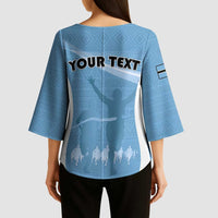 Personalized Botswana Athletics Kimono Sleeve Blouse Go Champions Go - Wonder Print Shop