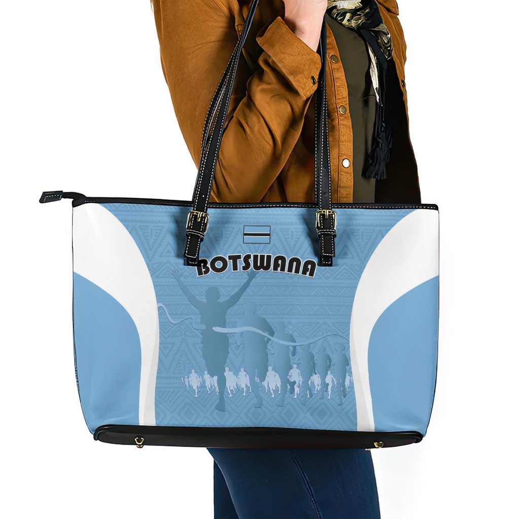 Botswana Athletics Leather Tote Bag Go Champions Go - Wonder Print Shop