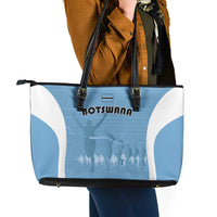 Botswana Athletics Leather Tote Bag Go Champions Go - Wonder Print Shop