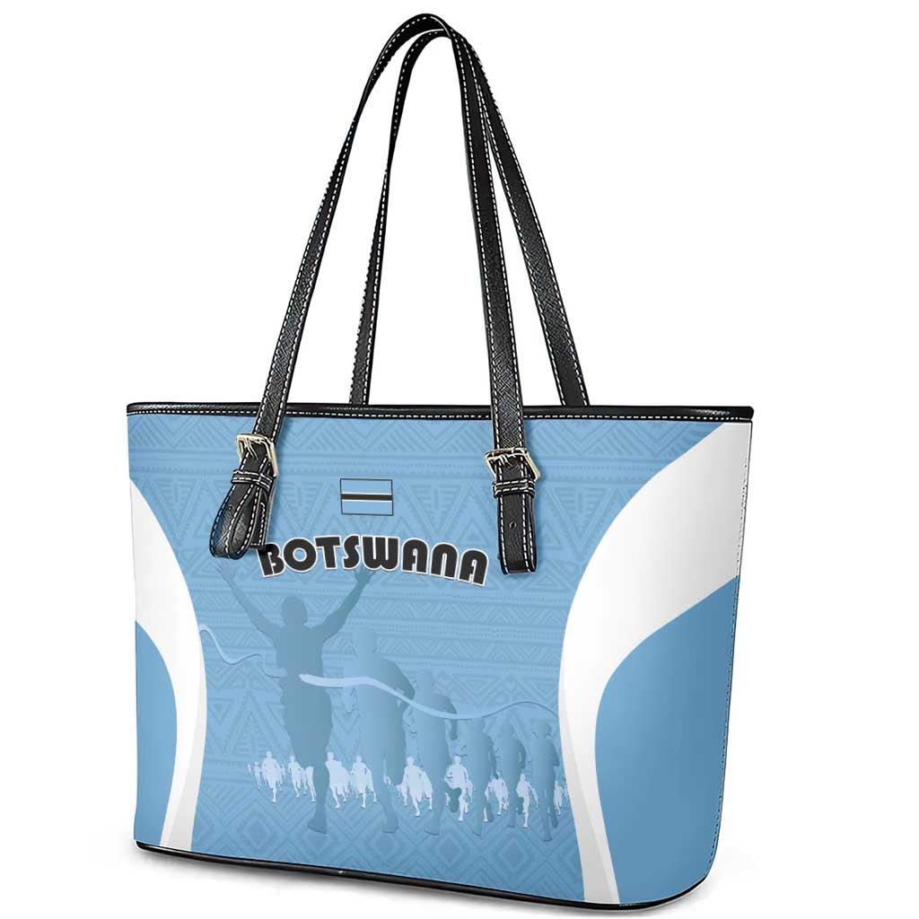 Botswana Athletics Leather Tote Bag Go Champions Go - Wonder Print Shop