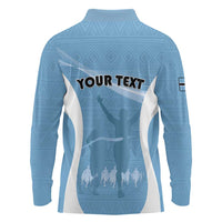 Personalized Botswana Athletics Long Sleeve Polo Shirt Go Champions Go - Wonder Print Shop