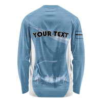 Personalized Botswana Athletics Long Sleeve Shirt Go Champions Go - Wonder Print Shop
