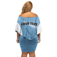 Personalized Botswana Athletics Off Shoulder Short Dress Go Champions Go - Wonder Print Shop