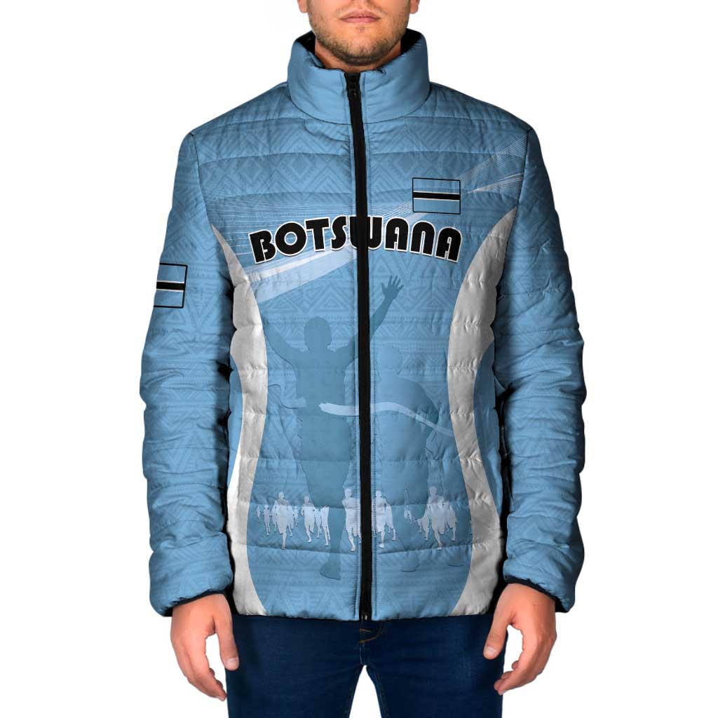 Personalized Botswana Athletics Padded Jacket Go Champions Go - Wonder Print Shop