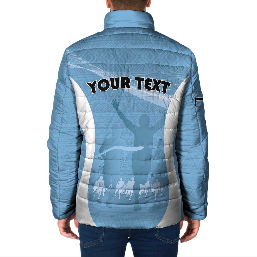 Personalized Botswana Athletics Padded Jacket Go Champions Go - Wonder Print Shop