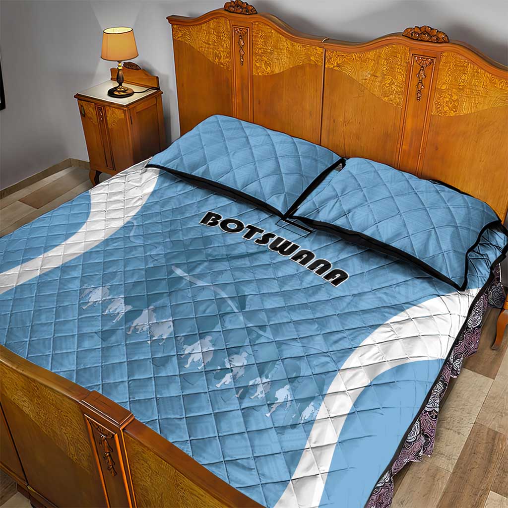 Botswana Athletics Quilt Bed Set Go Champions Go - Wonder Print Shop