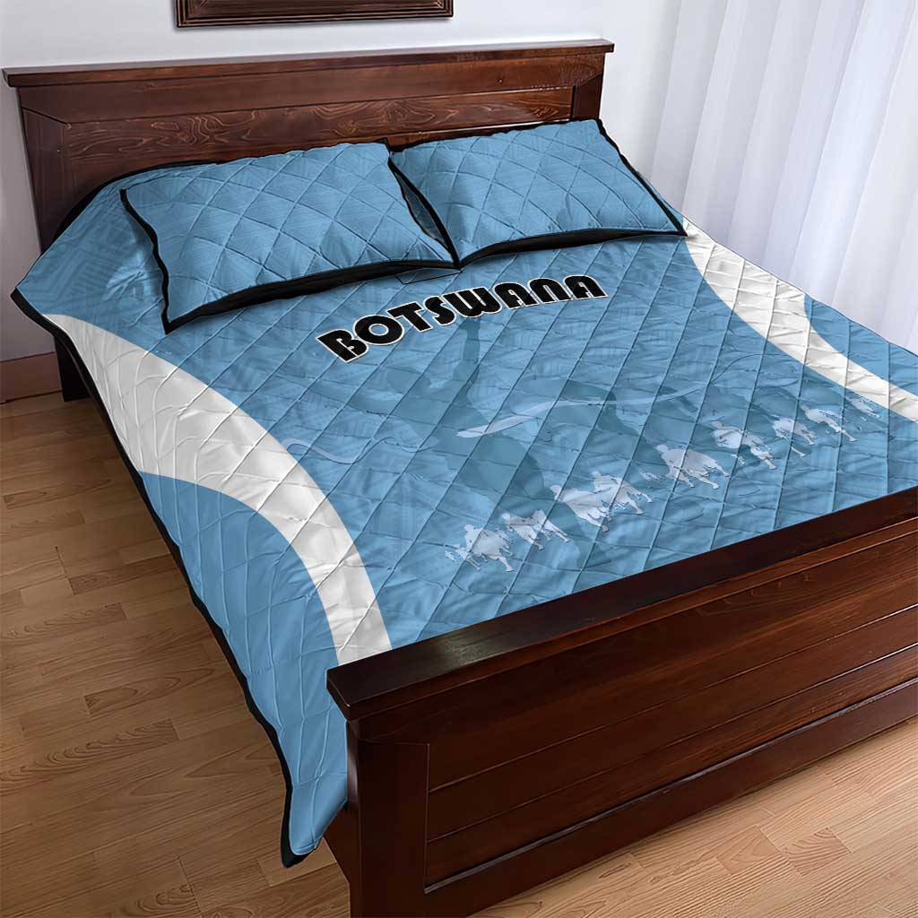 Botswana Athletics Quilt Bed Set Go Champions Go - Wonder Print Shop