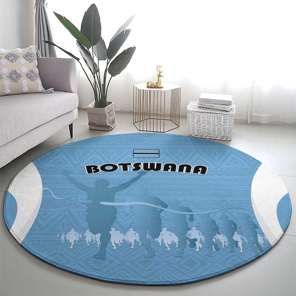 Botswana Athletics Round Carpet Go Champions Go - Wonder Print Shop