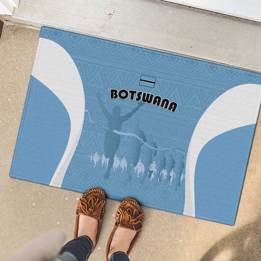 Botswana Athletics Rubber Doormat Go Champions Go - Wonder Print Shop