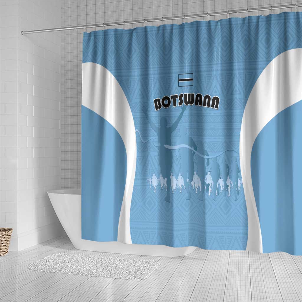 Botswana Athletics Shower Curtain Go Champions Go - Wonder Print Shop