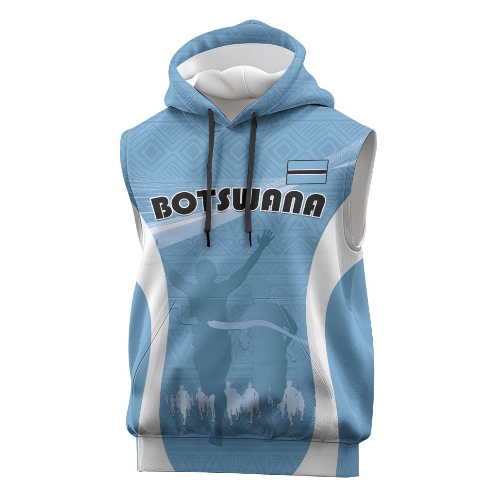 Personalized Botswana Athletics Sleeveless Hoodie Go Champions Go - Wonder Print Shop