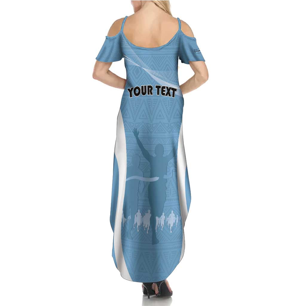 Personalized Botswana Athletics Summer Maxi Dress Go Champions Go - Wonder Print Shop