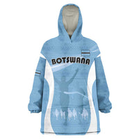 Personalized Botswana Athletics Wearable Blanket Hoodie Go Champions Go - Wonder Print Shop