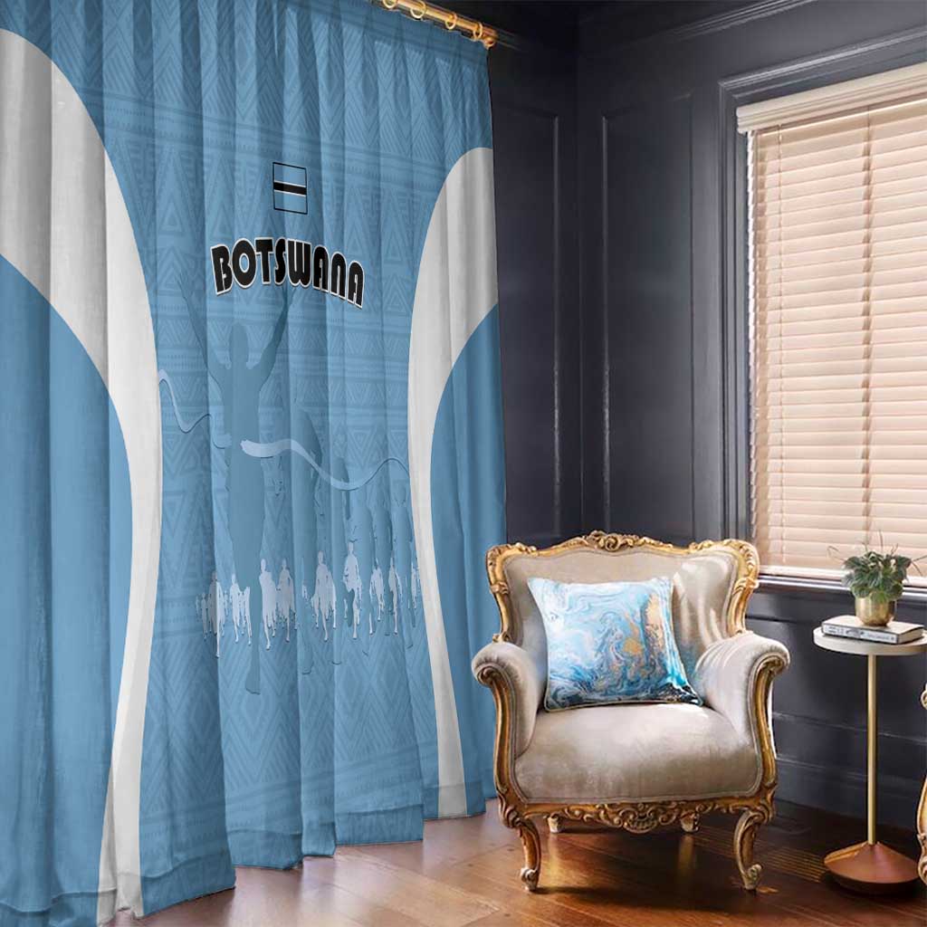 Botswana Athletics Window Curtain Go Champions Go - Wonder Print Shop