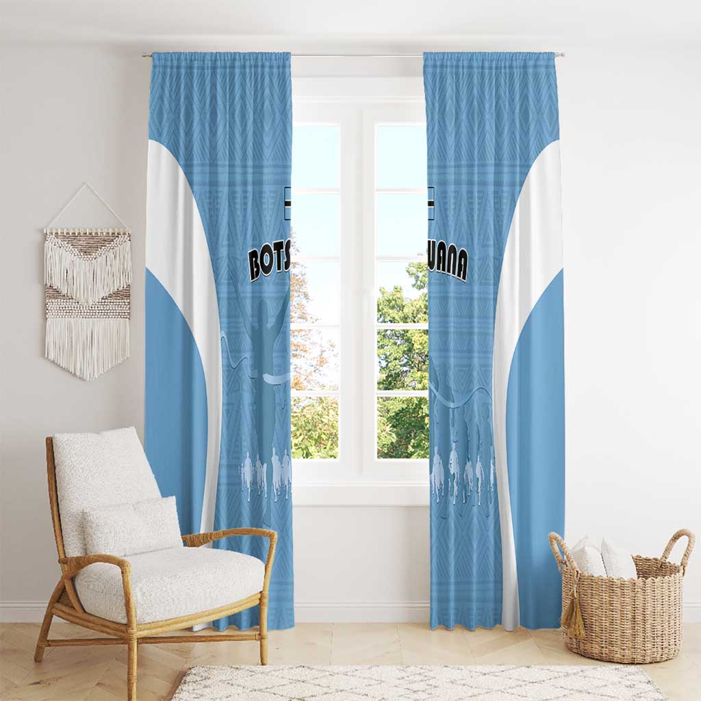 Botswana Athletics Window Curtain Go Champions Go - Wonder Print Shop