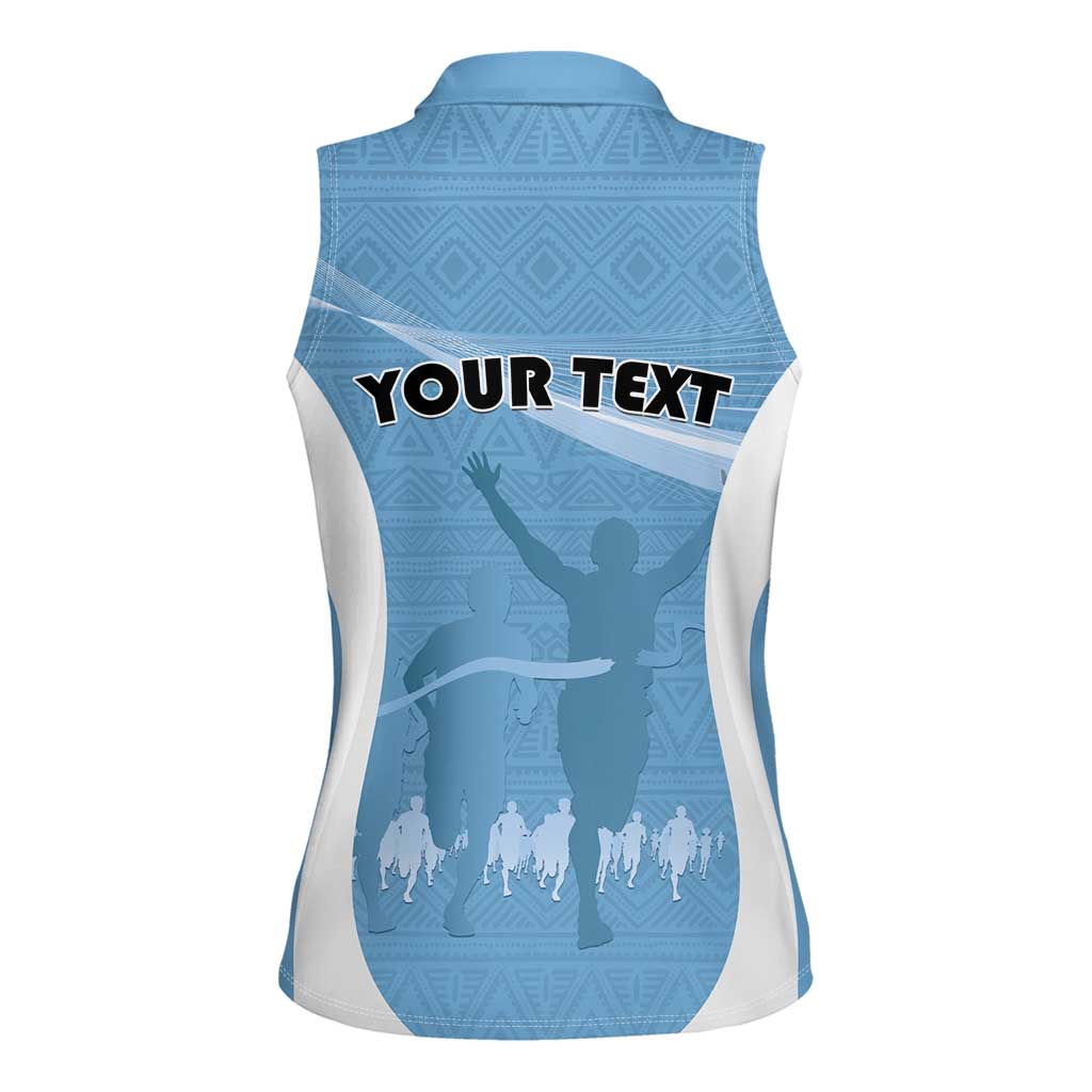 Personalized Botswana Athletics Women Sleeveless Polo Shirt Go Champions Go - Wonder Print Shop