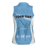 Personalized Botswana Athletics Women Sleeveless Polo Shirt Go Champions Go - Wonder Print Shop