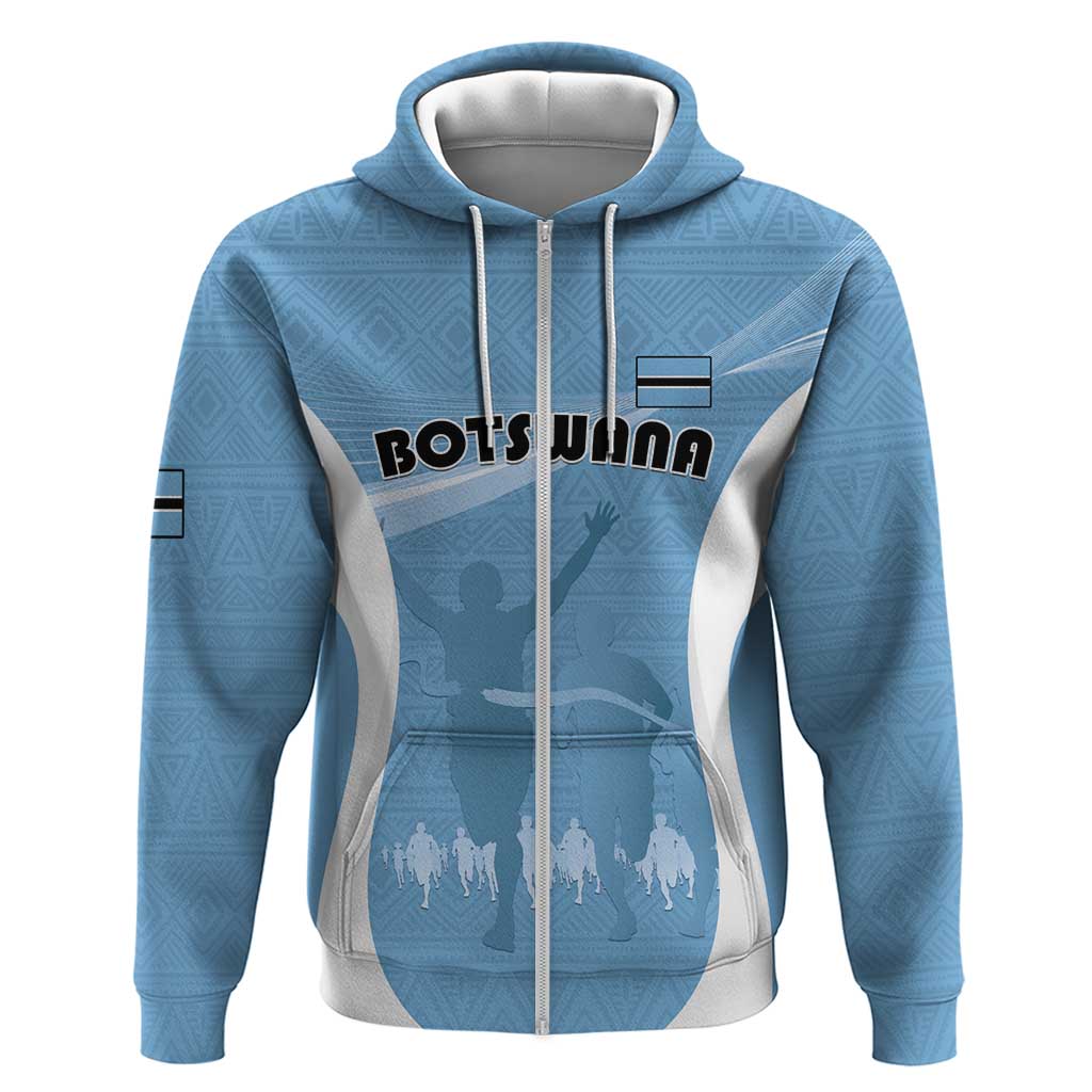 Personalized Botswana Athletics Zip Hoodie Go Champions Go - Wonder Print Shop