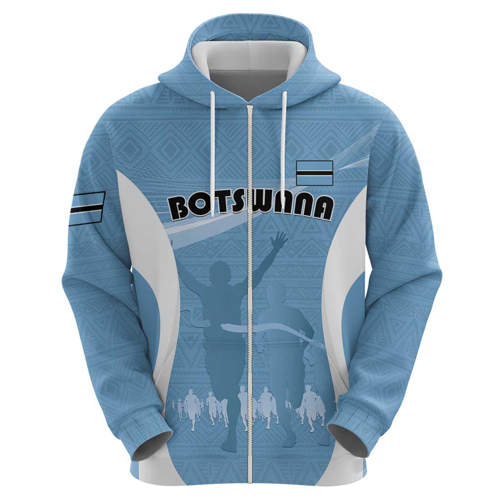 Personalized Botswana Athletics Zip Hoodie Go Champions Go - Wonder Print Shop