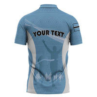 Personalized Botswana Athletics Zipper Polo Shirt Go Champions Go - Wonder Print Shop
