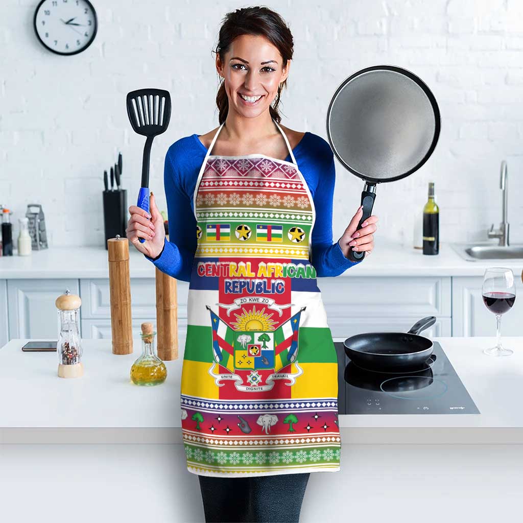 Central African Republic Christmas Apron Joyeux Noel - Wonder Print Shop