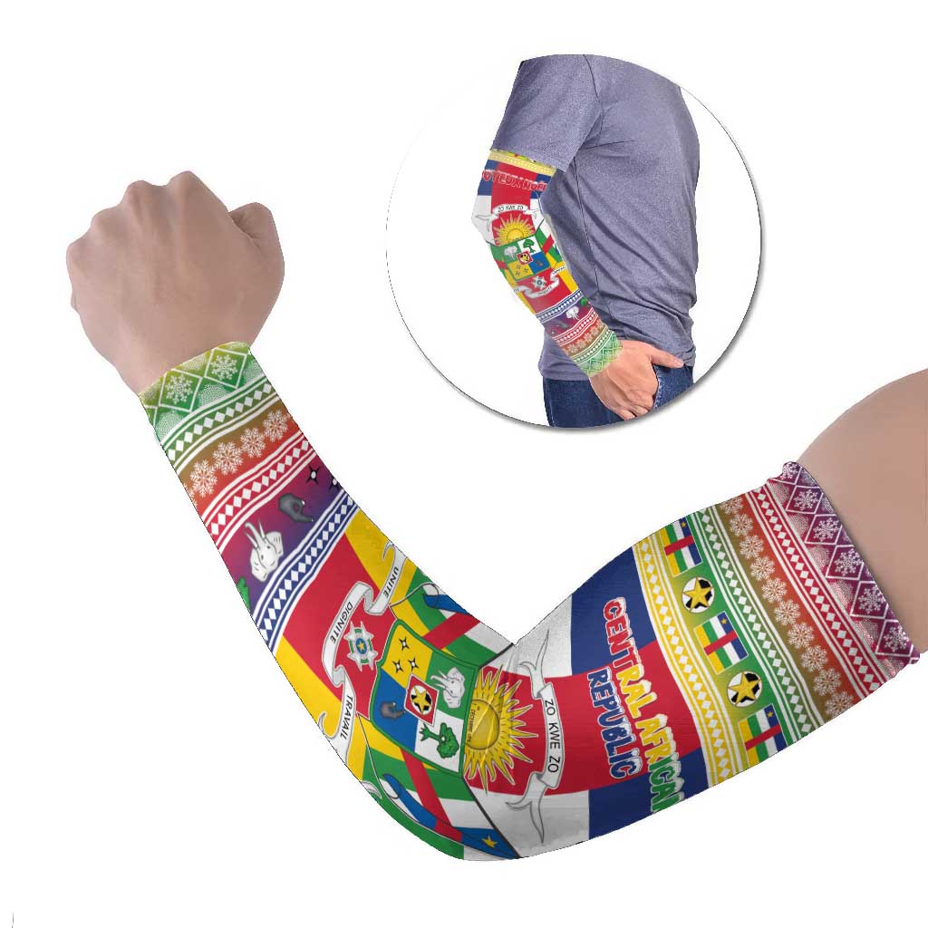 Central African Republic Christmas Arm Sleeves Joyeux Noel - Wonder Print Shop