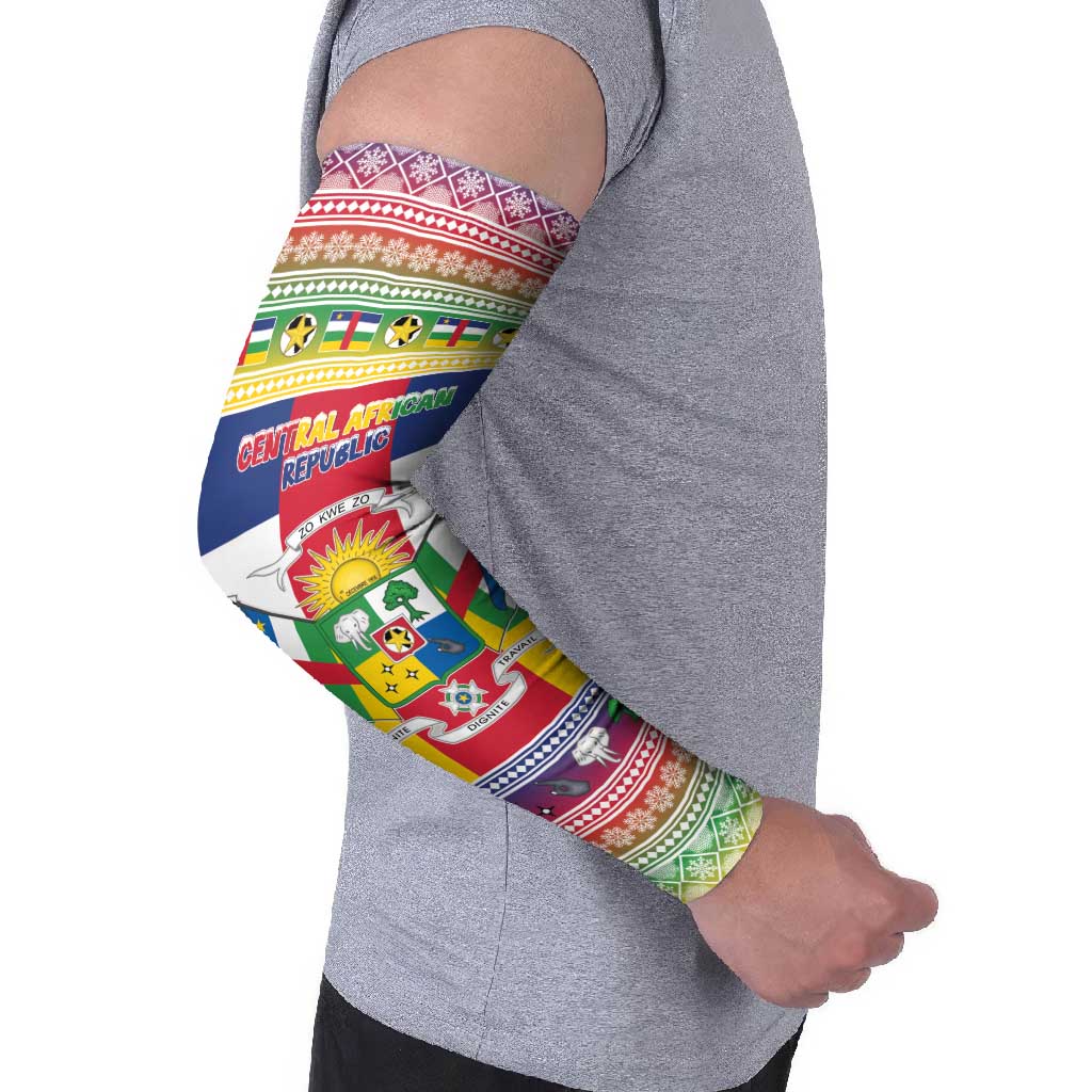 Central African Republic Christmas Arm Sleeves Joyeux Noel - Wonder Print Shop