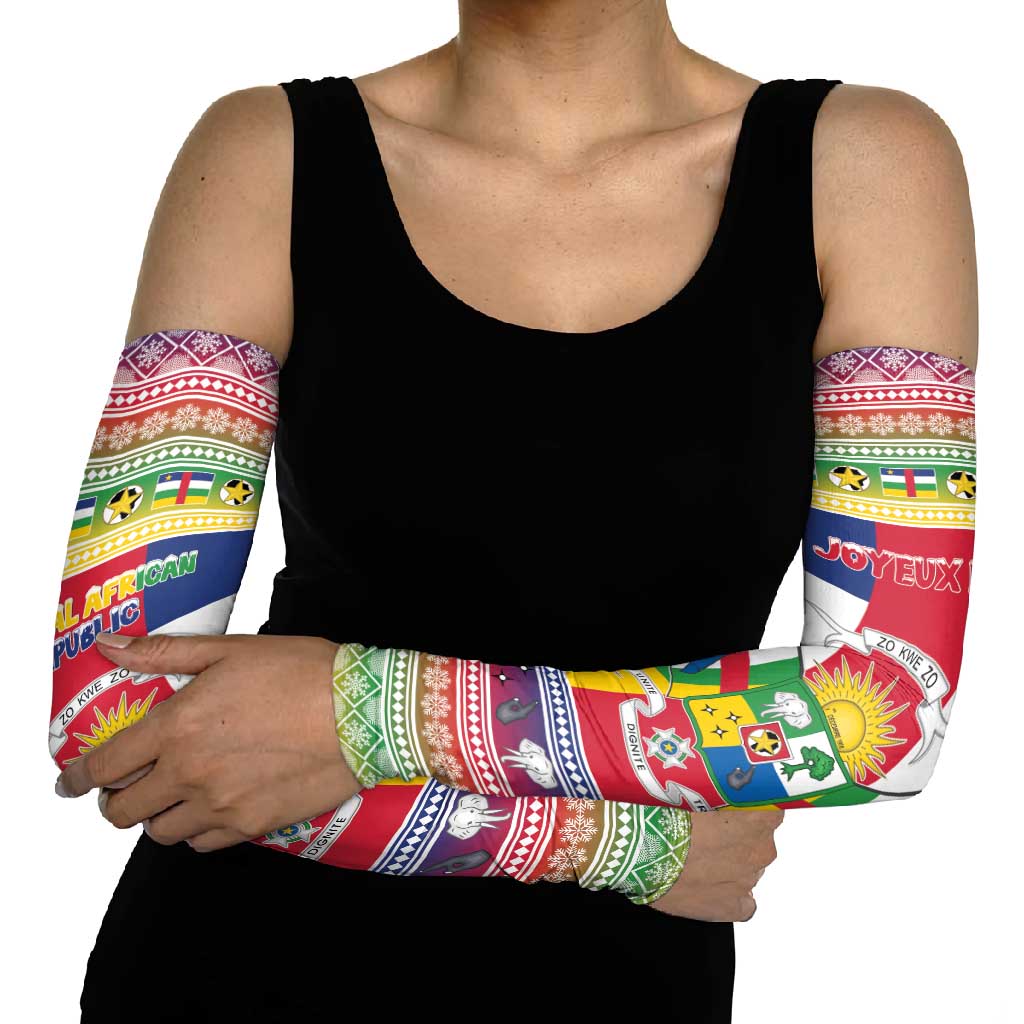 Central African Republic Christmas Arm Sleeves Joyeux Noel - Wonder Print Shop