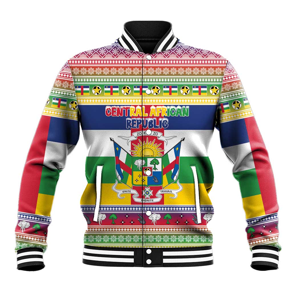 Central African Republic Christmas Baseball Jacket Joyeux Noel - Wonder Print Shop